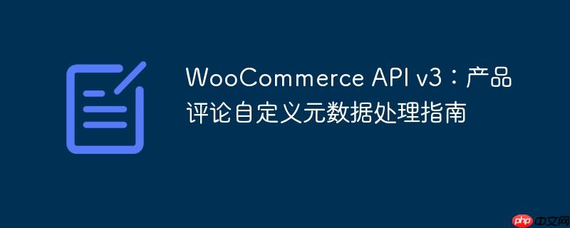 WooCommerce API v3:产品评论自定义元数据处理指南