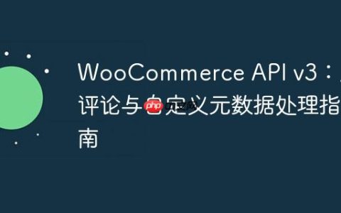 WooCommerce API v3：产品评论与自定义元数据处理指南