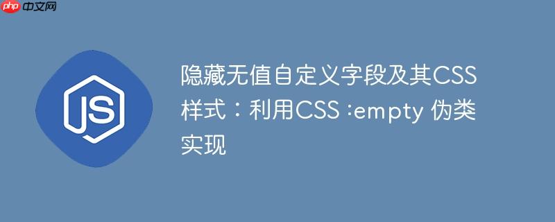 隐藏无值自定义字段及其css样式:利用css :empty 伪类实现
