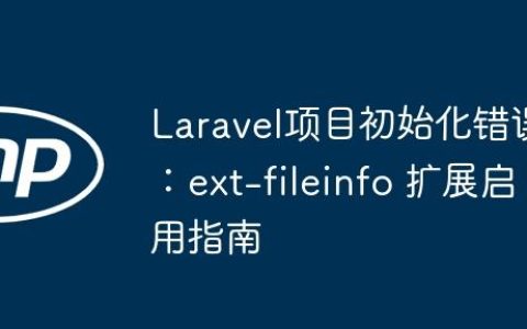 Laravel项目初始化错误：ext-fileinfo 扩展启用指南