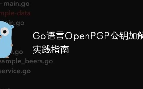 Go语言OpenPGP公钥加解密实践指南
