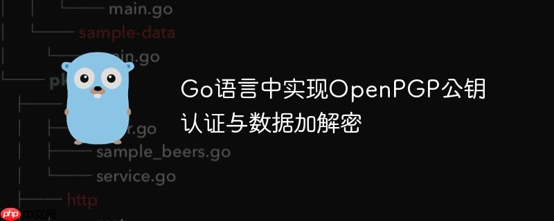 Go语言中实现OpenPGP公钥认证与数据加解密