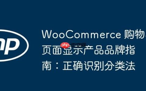 WooCommerce 购物车页面显示产品品牌指南：正确识别分类法