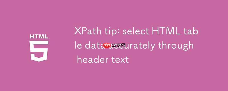 XPath技巧:通过表头文本精确选择HTML表格数据