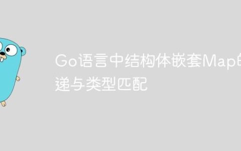 Go语言中结构体嵌套Map的传递与类型匹配