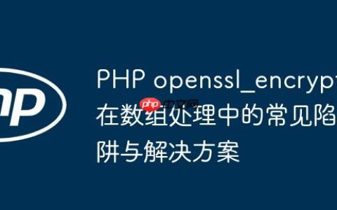 PHP openssl_encrypt 在数组处理中的常见陷阱与解决方案