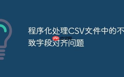 程序化处理CSV文件中的不一致字段对齐问题