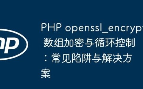 PHP openssl_encrypt 数组加密与循环控制：常见陷阱与解决方案