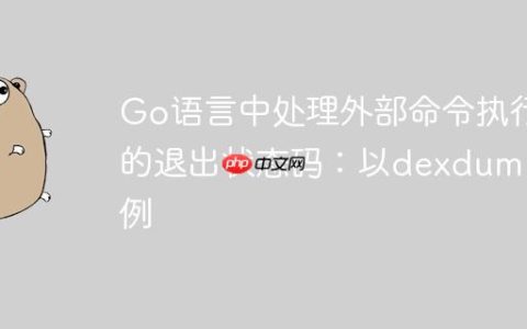 Go语言中处理外部命令执行的退出状态码：以dexdump为例