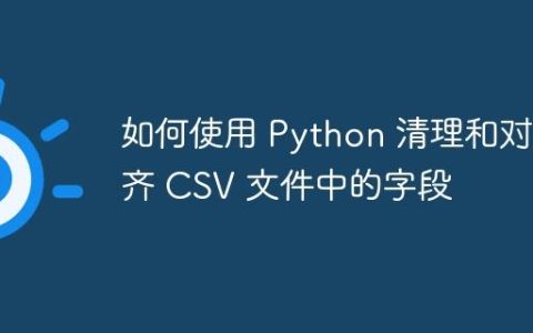 如何使用 Python 清理和对齐 CSV 文件中的字段