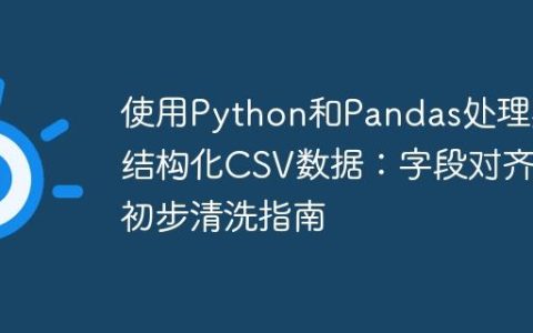 使用Python和Pandas处理非结构化CSV数据：字段对齐与初步清洗指南