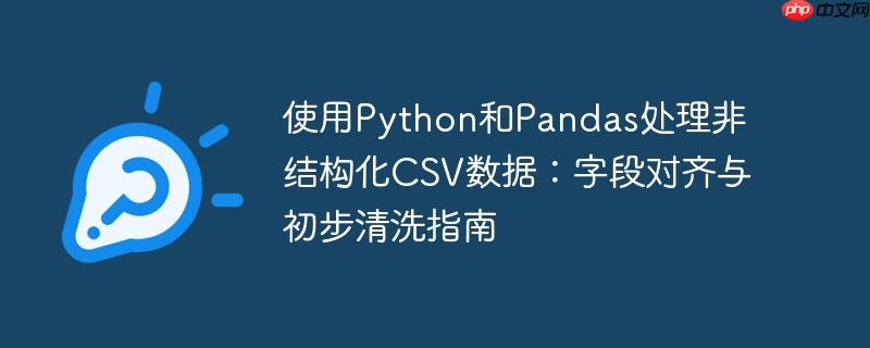 使用Python和Pandas处理非结构化CSV数据:字段对齐与初步清洗指南