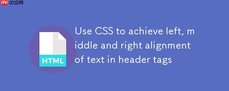 使用css实现header标签内文本的左、中、右对齐