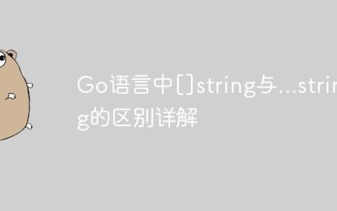 Go语言中[]string与…string的区别详解