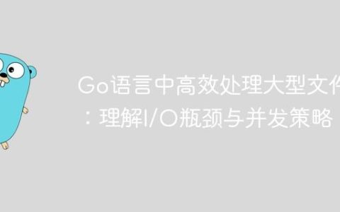 Go语言中高效处理大型文件：理解I/O瓶颈与并发策略