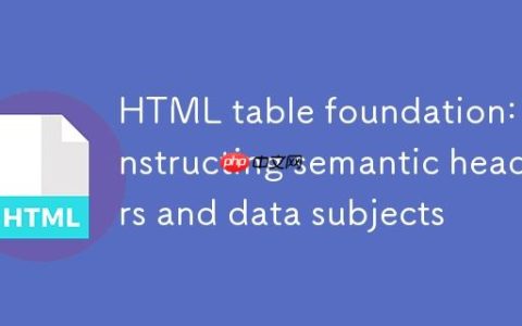 HTML表格基础：构建语义化的表头与数据主体