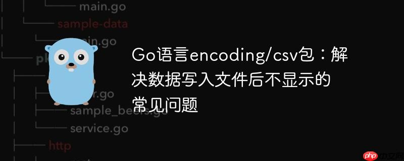 Go语言encoding/csv包:解决数据写入文件后不显示的常见问题
