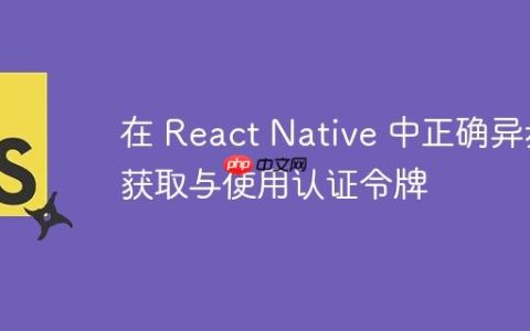 在 React Native 中正确异步获取与使用认证令牌