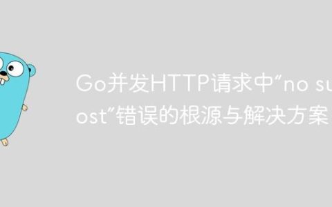 Go并发HTTP请求中“no such host”错误的根源与解决方案
