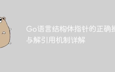 Go语言结构体指针的正确操作与解引用机制详解
