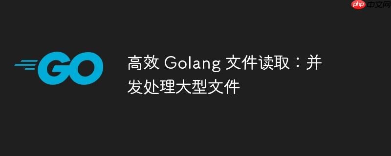 高效 golang 文件读取:并发处理大型文件