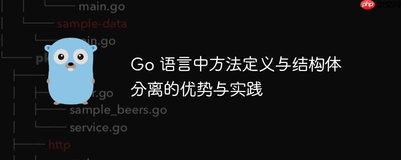 go 语言中方法定义与结构体分离的优势与实践