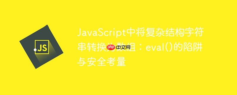 JavaScript中将复杂结构字符串转换为数组:eval()的陷阱与安全考量