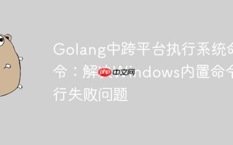 Golang中跨平台执行系统命令：解决Windows内置命令执行失败问题