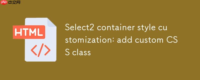 Select2容器样式定制:添加自定义CSS类