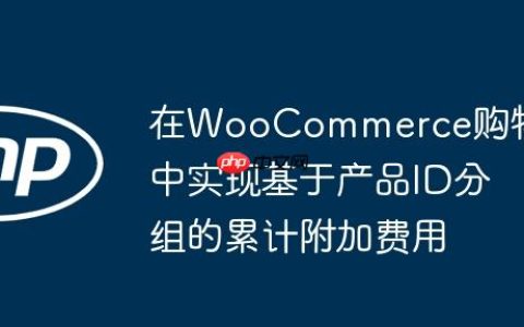 在WooCommerce购物车中实现基于产品ID分组的累计附加费用