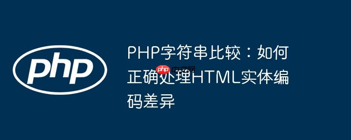 PHP字符串比较:如何正确处理HTML实体编码差异