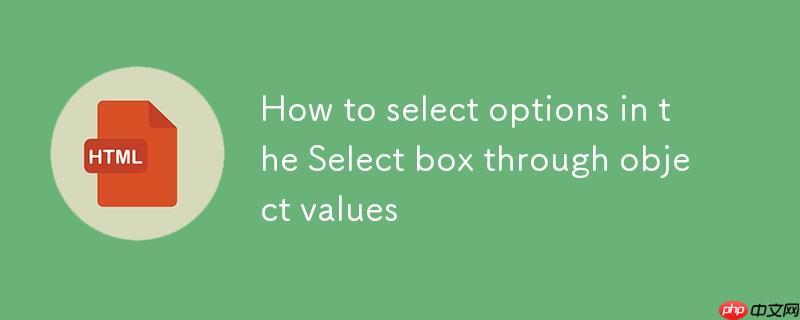 如何通过对象值在 select 框中选择选项