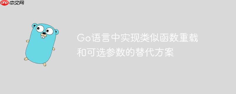 go语言中实现类似函数重载和可选参数的替代方案
