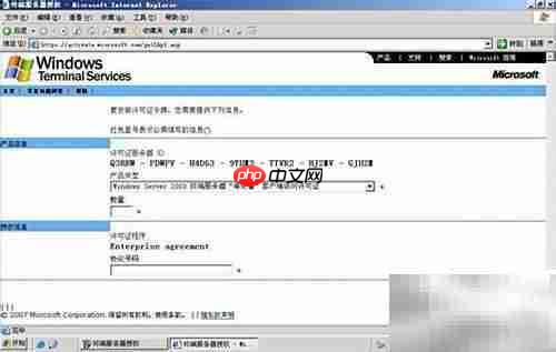 激活Win Server 2003终端服务
