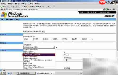 激活Win Server 2003终端服务