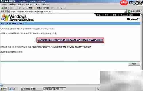 激活Win Server 2003终端服务