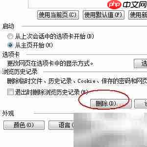 清除IE浏览历史记录