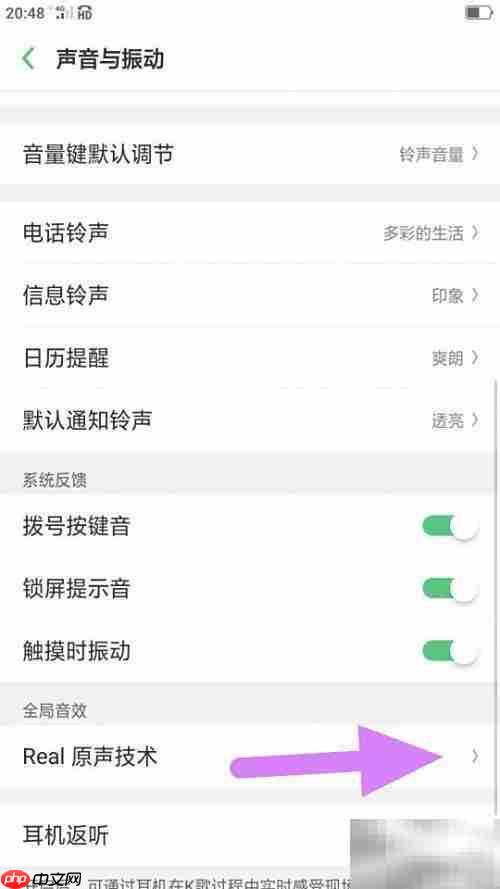 OPPO手机开启Real原声教程