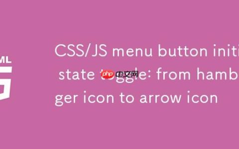 CSS/JS 菜单按钮初始状态切换：从汉堡图标到箭头图标