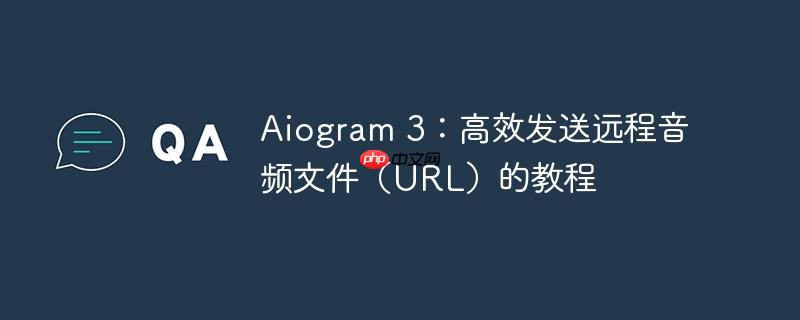 Aiogram 3:高效发送远程音频文件(URL)的教程