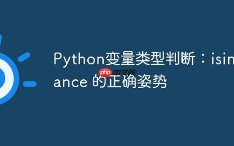 Python变量类型判断：isinstance 的正确姿势