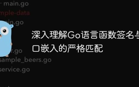 深入理解Go语言函数签名与接口嵌入的严格匹配