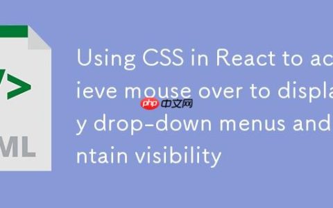 React中利用CSS实现鼠标悬停显示下拉菜单并保持可见性