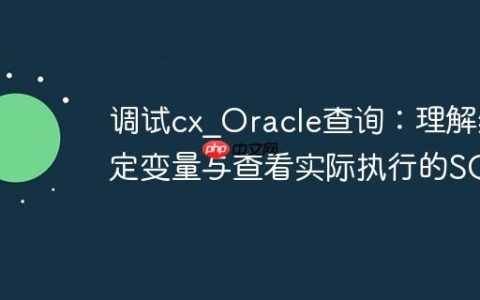 调试cx_Oracle查询：理解绑定变量与查看实际执行的SQL