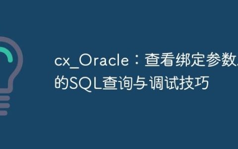 cx_Oracle：查看绑定参数后的SQL查询与调试技巧