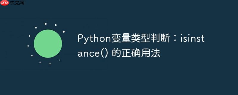 Python变量类型判断:isinstance() 的正确用法