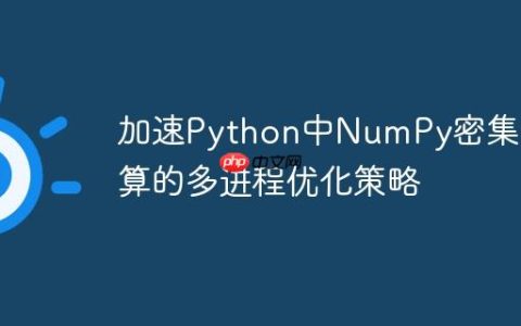加速Python中NumPy密集型计算的多进程优化策略