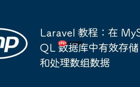 Laravel 教程：在 MySQL 数据库中有效存储和处理数组数据