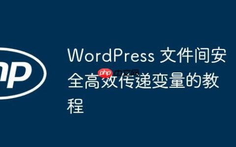 WordPress 文件间安全高效传递变量的教程