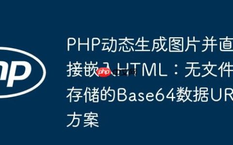 PHP动态生成图片并直接嵌入HTML：无文件存储的Base64数据URI方案